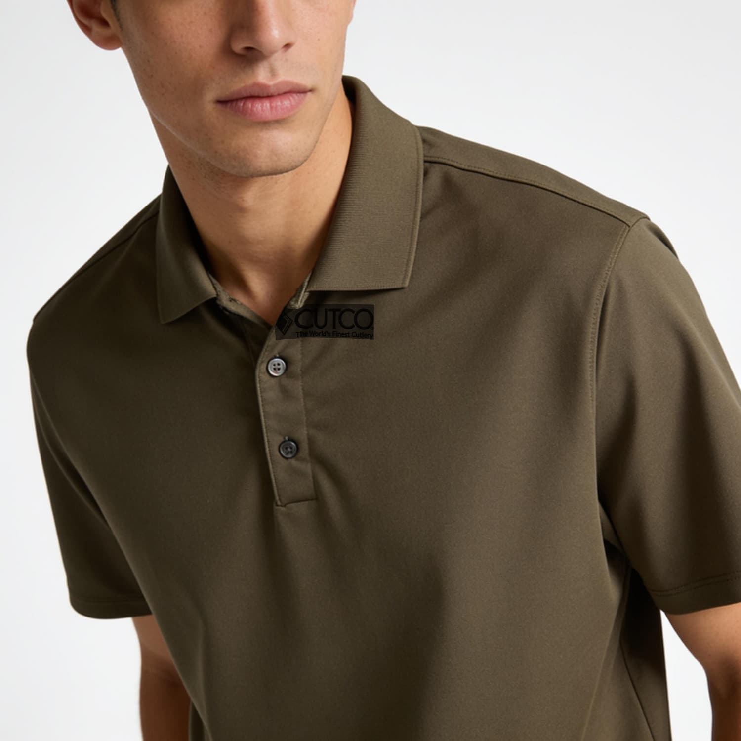 Nike polo with left-chest Cutco embroidery