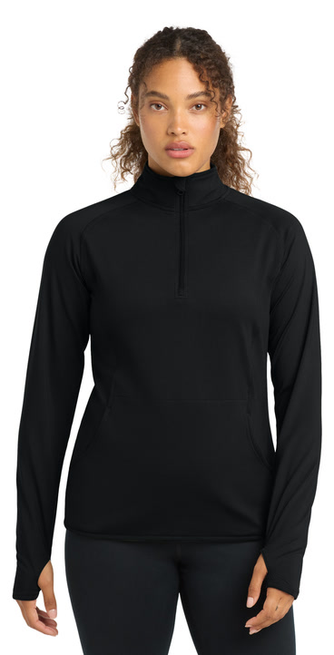 Sport-Tek Women's Sport Wick Stretch 1/4 Zip Pullover